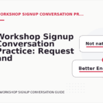 Workshop Signup Conversation Practice: Request and Reply Examples