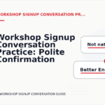 Workshop Signup Conversation Practice: Polite Confirmation Examples