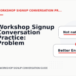 Workshop Signup Conversation Practice: Problem and Solution Replies