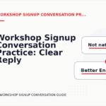 Workshop Signup Conversation Practice: Clear Reply Patterns