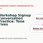 Workshop Signup Conversation Practice: Tone Fixes for Real Situations
