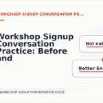 Workshop Signup Conversation Practice: Before and After Corrections